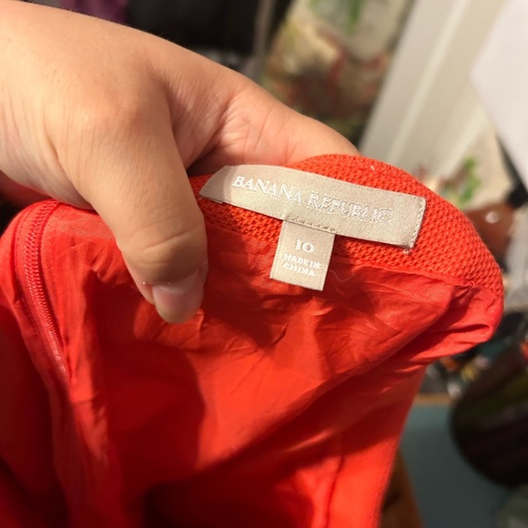 BANANA REPUBLIC ORANGE RETRO SKIRT - Picture 3 of 5